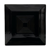 CAC China TG-SQ16-BLK Tango Colorful Porcelain Plate, 10" x 10", Black, 12/Case - Default Title