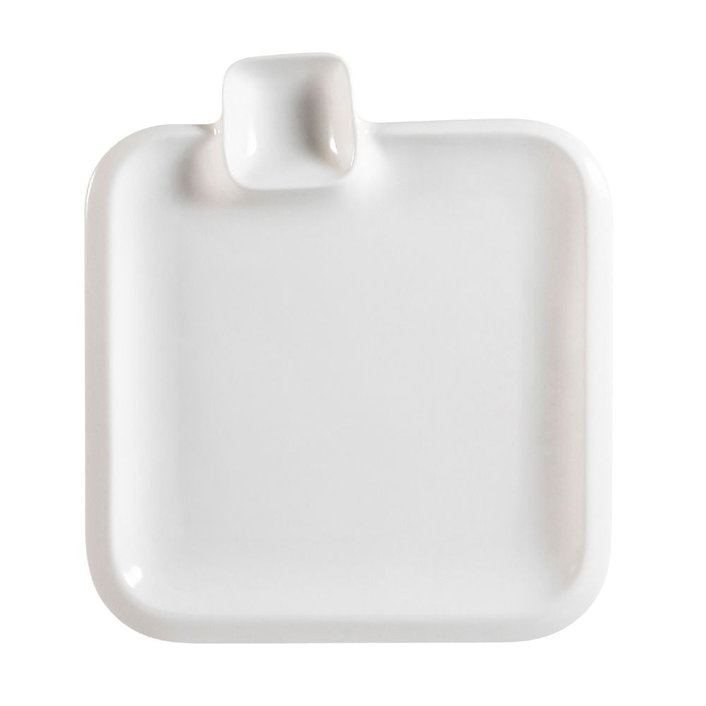 CAC China TRY-SQ9 Party Collection Porcelain Plate, 8" x 9", White, 24/Case - Default Title