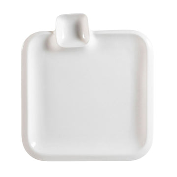 CAC China TRY-SQ9 Party Collection Porcelain Plate, 8" x 9", White, 24/Case - Default Title