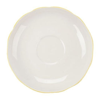 CAC China Saucer, 4 1/2" Diameter, 36/Case - Gold Ivory
