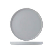 Tuxton TuxTrendz Zion Black China Plate, 10 3/4" Diameter, 12/Case - Gray