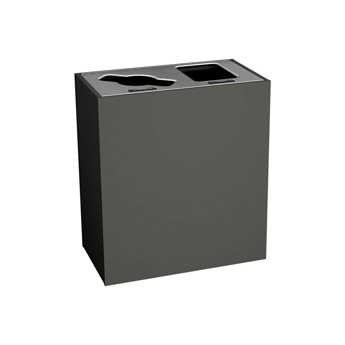 Busch Systems Aristata Composite Waste Receptacle, 30 gal., Black - Slate