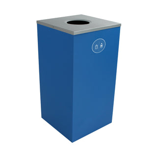 Busch Systems Spectrum Powder Coated Steel Bottles Receptacle, 24 gal. - Blue
