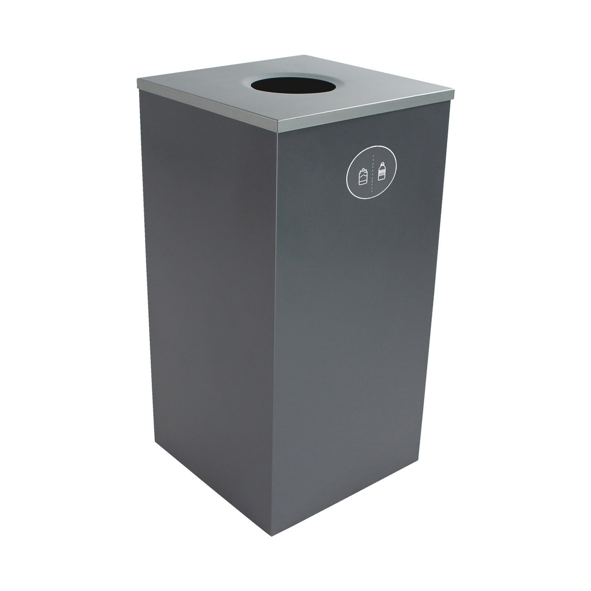 Busch Systems Spectrum Powder Coated Steel Bottles Receptacle, 24 gal. - Gray