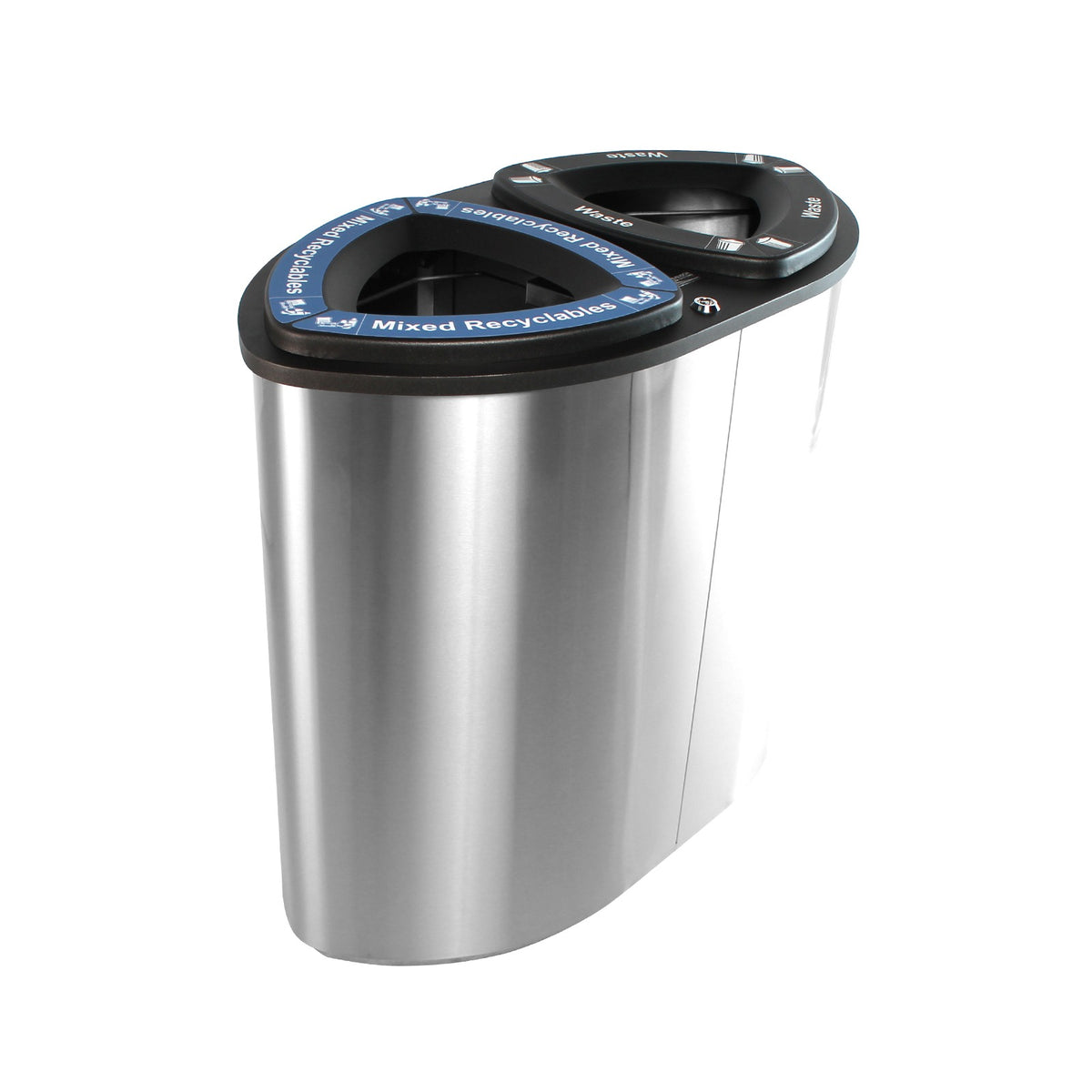 Busch Systems 101228 Boka Stainless Steel Waste Receptacle, 52 gal., Silver - Default Title