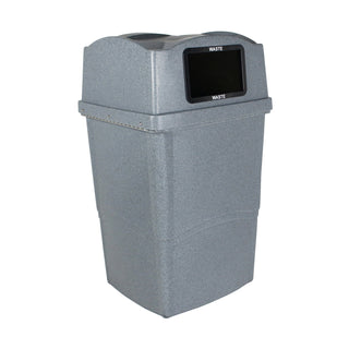 Busch Systems Wave Waste Receptacle, 40 gal., Gray - 22 1/2"