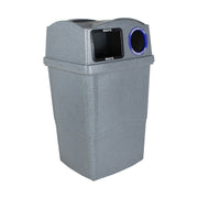 Busch Systems Wave Waste Receptacle, 40 gal., Gray - 23 3/4"