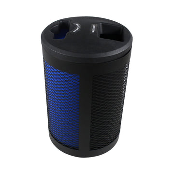 Busch Systems Toronto Powder Coated Steel Decorative Trash Can, 45 gal. - Black Blue