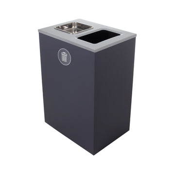 Busch Systems 104013 Spectrum Powder Coated Steel Decorative Trash Can, 32 gal., Gray - Default Title