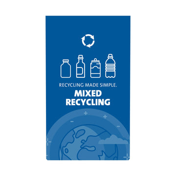 Busch Systems 111576 Expression Recycling Sign, 15 3/8" Wide, Blue - Default Title