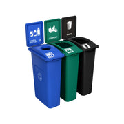 Busch Systems 202821 Waste Watcher HDPE Plastic Compost Waste Receptacle, 69 gal. - Default Title