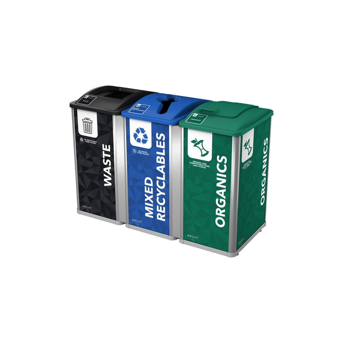 Busch Systems 209845 Mosiac Waste Receptacle, 96 gal. - Default Title