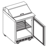 Delfield ST4427NP Sandwich Prep Table, 27 1/8" Wide, 115V - ST4427NP-6
