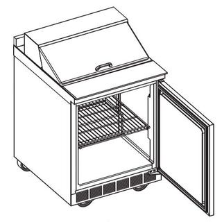 Delfield ST4427NP Sandwich Prep Table, 27 1/8" Wide, 115V - ST4427NP-6