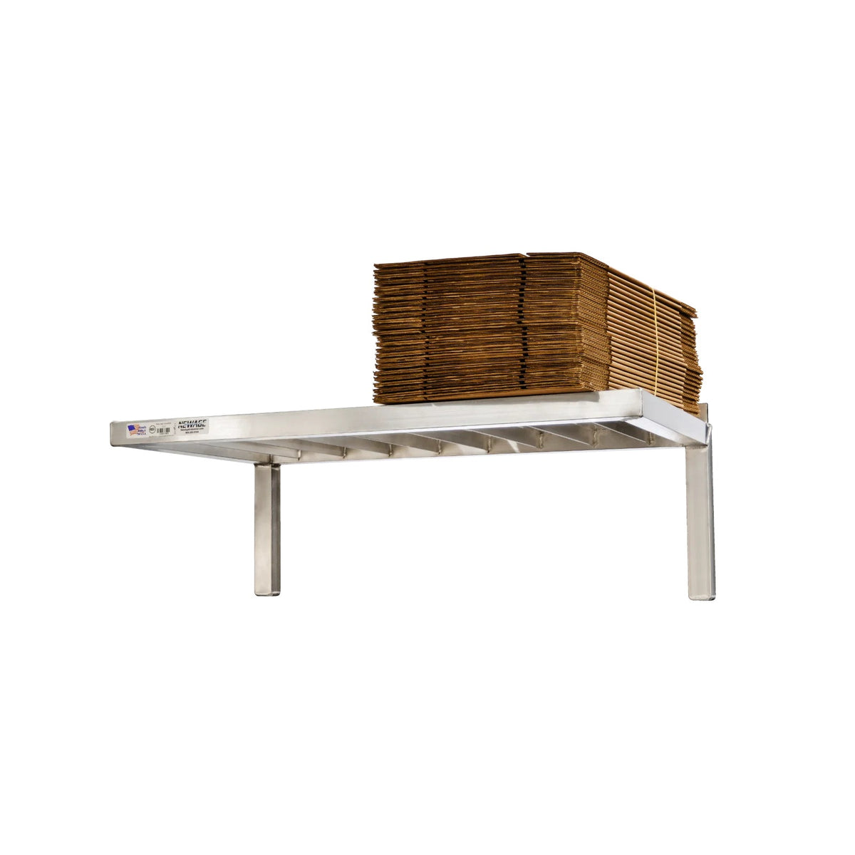 New Age Industrial Aluminum Wall Shelf, 20" Wide, Silver - 700 lb.