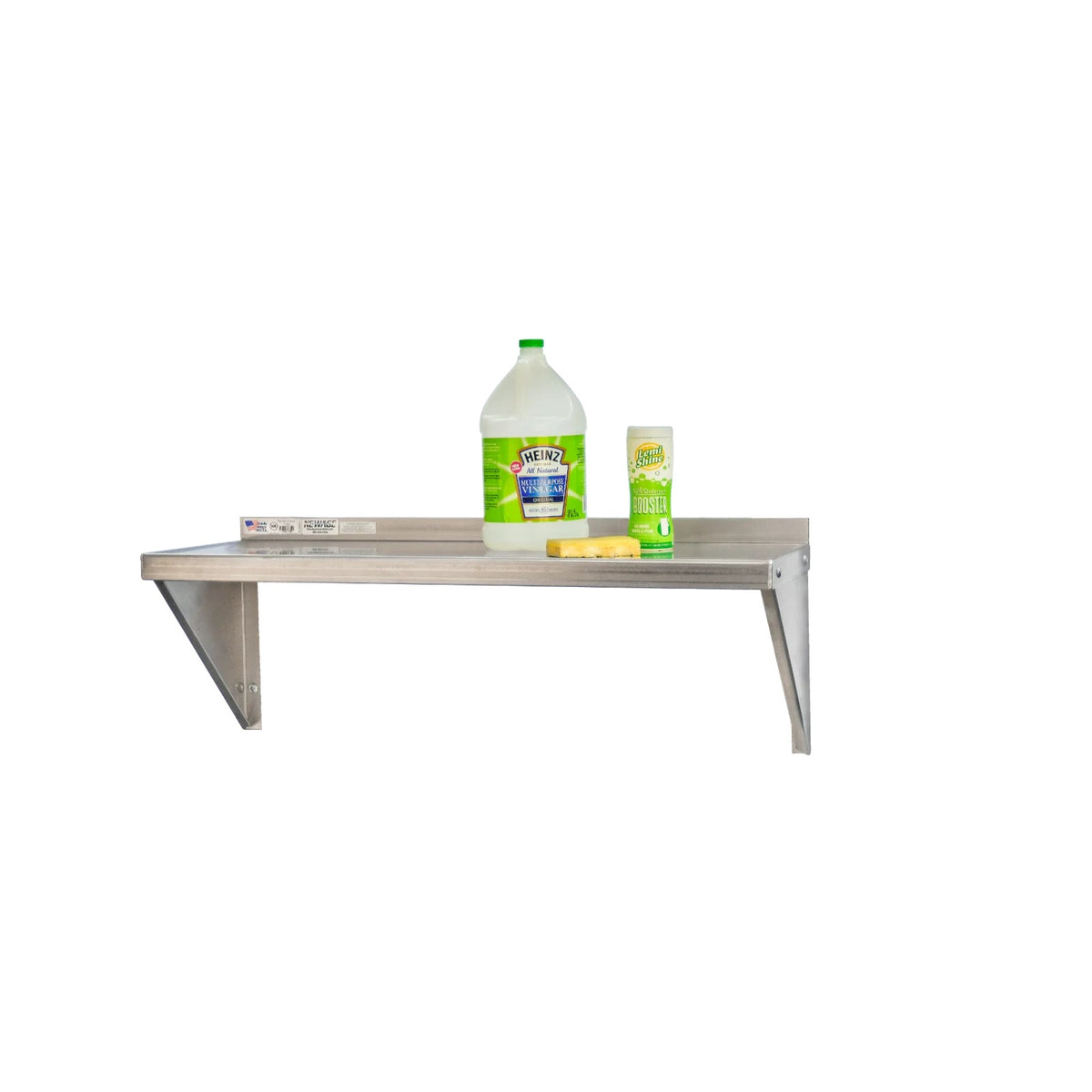 New Age Industrial Aluminum Wall Shelf, 12" Wide, Silver - photo 2