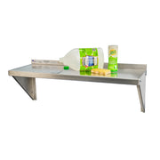 New Age Industrial Aluminum Wall Shelf, 12" Wide, Silver - 36"