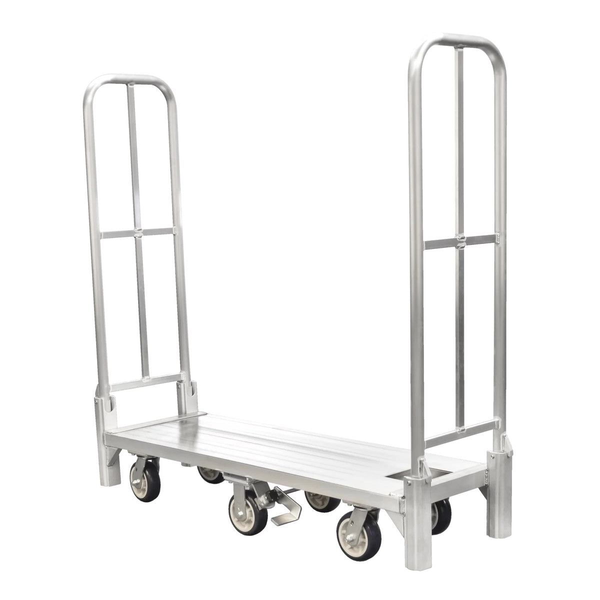 New Age Industrial Folding Platform Truck, 18" x 61", Silver - photo 2
