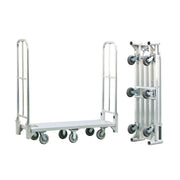 New Age Industrial Folding Platform Truck, 18" x 61", Silver - 6"