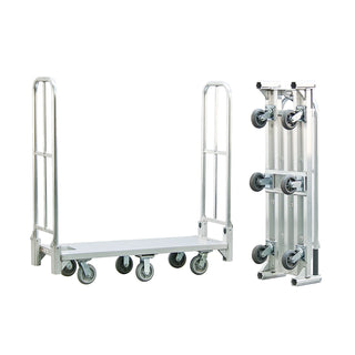 New Age Industrial Folding Platform Truck, 18" x 61", Silver - 6"