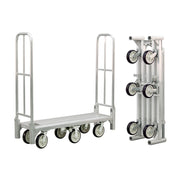 New Age Industrial Folding Platform Truck, 18" x 61", Silver - 8"