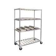 New Age Industrial Aluminum Drying Rack, 24" Wide, Silver - 48"
