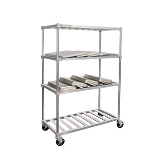New Age Industrial Aluminum Drying Rack, 24" Wide, Silver - 48"