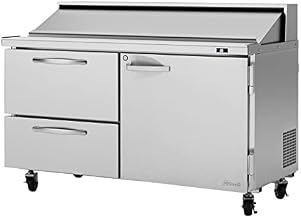 Turbo Air 1-Door 2-Drawer Sandwich Salad Prep Table 16-CU.ft. PST-60-D2R(L)-N
