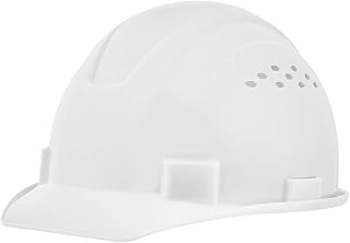 Jackson Safety Advantage Front Brim Hard Hat, Vented, 4-pt. Ratchet Suspension, White, 20220