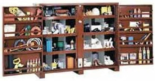 Heavy Duty Cabinet Job Site Box, 60-1/8"x24-1/4"x60-3/4"