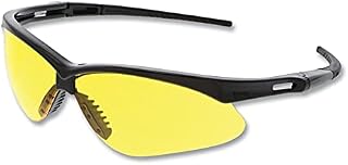 MCR Safety 135-MP114AF Memphis MP1 Safety Glasses with Frame & UV-AF Lens, Black & Amber - Pack of 12
