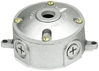 RAB Lighting VXJ1 Weatherproof Round Box with 1/2" Cover, Aluminum, 1/2" Thread, Natural