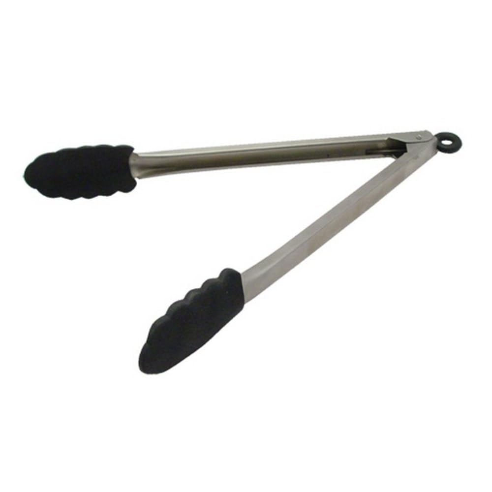 16" Silicone Tip Locking Tongs by Tablecraft – 16-Inch, Stainless Steel, Silver, Model 4016BK