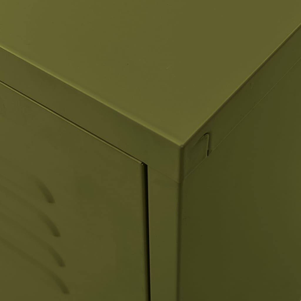 TV Stand Olive Green 41.3"x13.8"x19.7" Steel by vidaXL – 41.3\" x 13.8\" x 19.7\", Metal, Olive Green, Model 336225