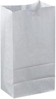 For Brown Paper Goods Plain Wax-Coated Paper Bakery Bag White, 8 lb. | 1000/Case