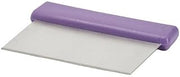 Winco DSC-2P, Allergen Free Dough Scraper with Stainless Steel Blade, Dough Cutter and Chopper with Purple Polypropylene Handle