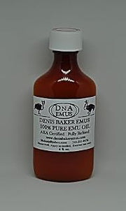 Denis Baker Emus AEA Certified Fully Refined Emu Oil 6oz. Bottle Good for a Wide Array of Applications