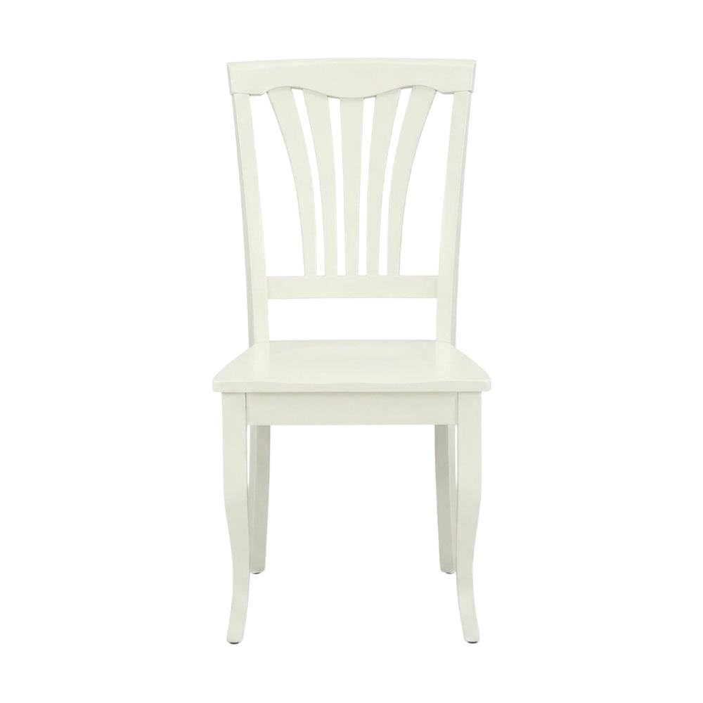 Linen-Upholstered Dining Chair with Wood Legs by Furnifact – Wood, White, Pack of 2