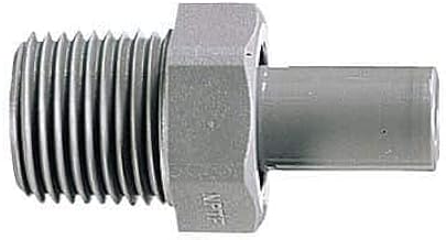 John Guest Push-to-Connect Fitting, Thread Adapter, Acetal, 1/4" OD x 1/4" NPT(M); 10/Pk
