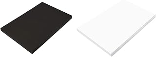 Prang Construction Paper, Black, 12" x 18", 100 Sheets and Bright White, 12" x 18", 100 Sheets