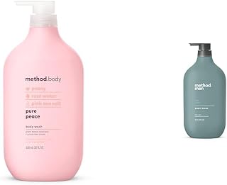 Method Body Wash, Pure Peace, Paraben and Phthalate Free, 28 oz (Pack of 1) & Body Wash; Sea + Surf; 28oz; 1 pack