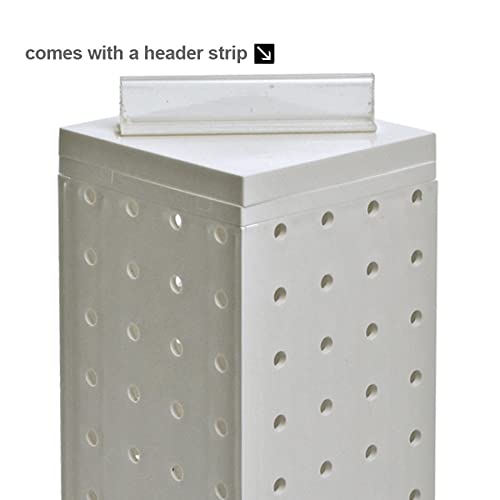 Azar Displays 4”W x 12”H / White / Pegboard + Hooks Panels & Units