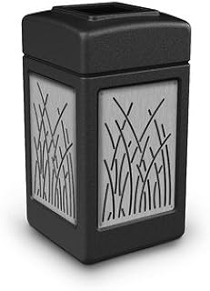 Commercial Zone 734160 Precision Series 42-Gal Trash Can with Panel - Green