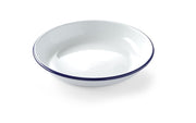 Deep plate by Hendi – 240mm, Enamelled Steel, White/Blue, Model 621271