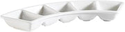 CAC China CN-5B10 Accessories 10-Inch by 3-Inch New Bone White Porcelain 5-Compartment Wavy Dish, Box of 24