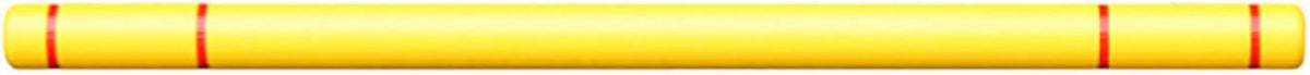 Global Industrial Clearance Bar, 80"L, HDPE, Yellow with Red Tape