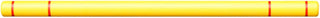 Global Industrial Clearance Bar, 80"L, HDPE, Yellow with Red Tape