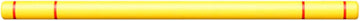 Global Industrial Clearance Bar, 80"L, HDPE, Yellow with Red Tape