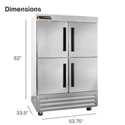 Traulsen (2) Split Solid Doors / Silver / 43.88 cubic_feet Refrigerators