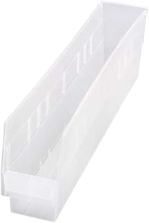 QUANTUM STORAGE SYSTEMS Clear Shelf Bin, 23-5/8"L x 4-1/8"W x 6" H QSB205CL - 1 Each